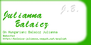 julianna balaicz business card